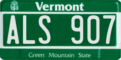 VT license plate ALS907