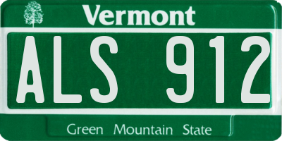 VT license plate ALS912