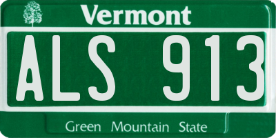 VT license plate ALS913