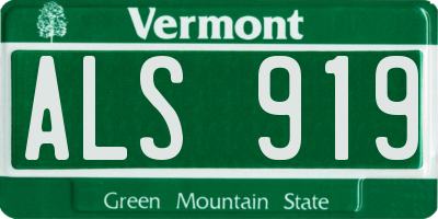VT license plate ALS919