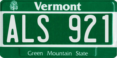 VT license plate ALS921
