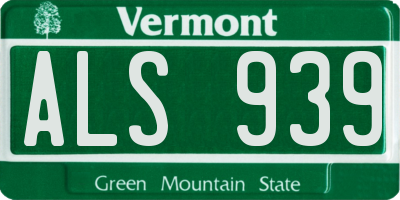 VT license plate ALS939