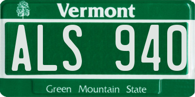 VT license plate ALS940
