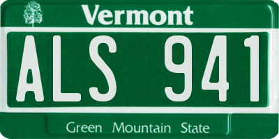 VT license plate ALS941