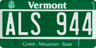 VT license plate ALS944