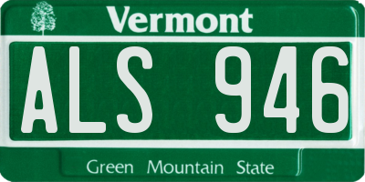 VT license plate ALS946