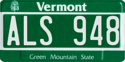 VT license plate ALS948