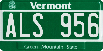 VT license plate ALS956