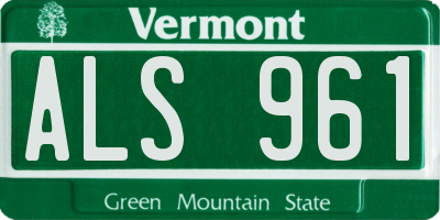 VT license plate ALS961