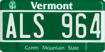 VT license plate ALS964