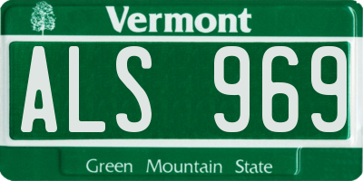 VT license plate ALS969