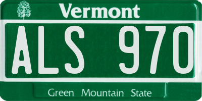 VT license plate ALS970