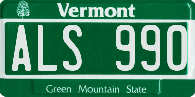 VT license plate ALS990
