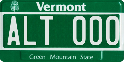 VT license plate ALT000