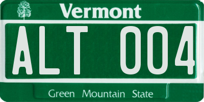 VT license plate ALT004