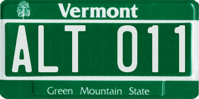 VT license plate ALT011