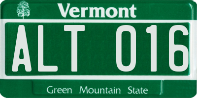 VT license plate ALT016