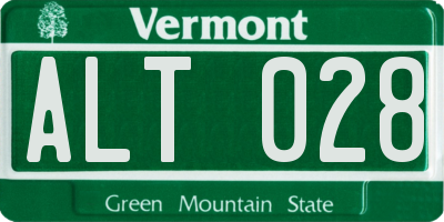 VT license plate ALT028