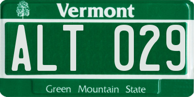 VT license plate ALT029
