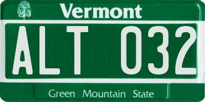 VT license plate ALT032