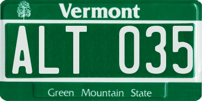 VT license plate ALT035