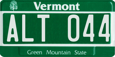 VT license plate ALT044