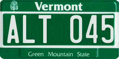 VT license plate ALT045