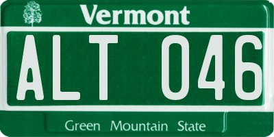 VT license plate ALT046
