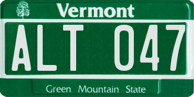 VT license plate ALT047