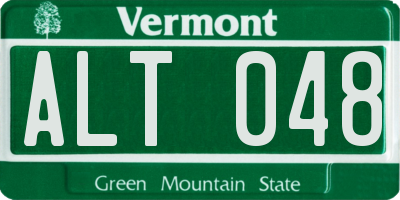 VT license plate ALT048