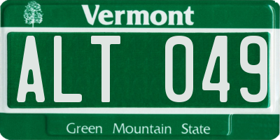 VT license plate ALT049