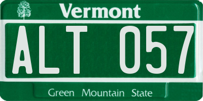 VT license plate ALT057