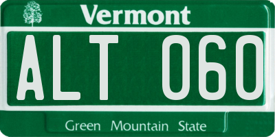 VT license plate ALT060