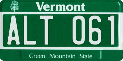 VT license plate ALT061