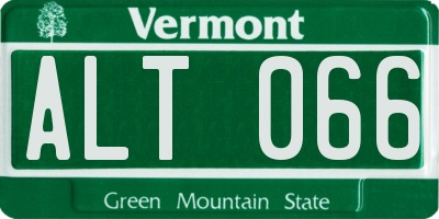 VT license plate ALT066