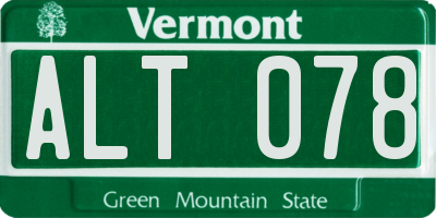 VT license plate ALT078