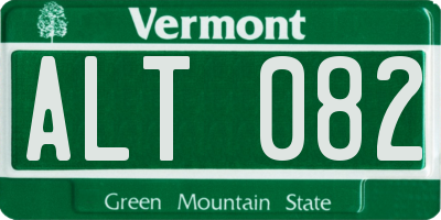 VT license plate ALT082