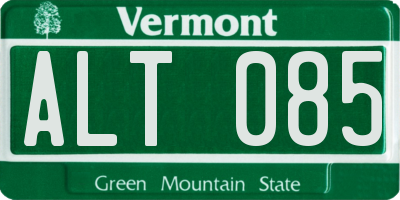 VT license plate ALT085