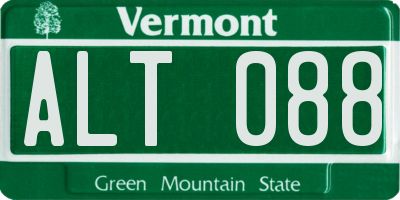VT license plate ALT088