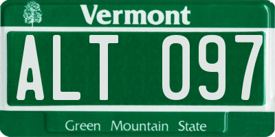VT license plate ALT097