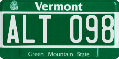 VT license plate ALT098