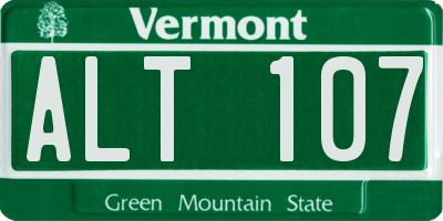 VT license plate ALT107