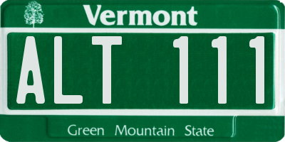 VT license plate ALT111