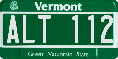 VT license plate ALT112