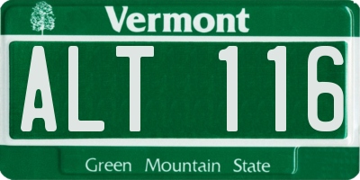 VT license plate ALT116