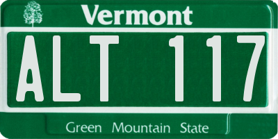 VT license plate ALT117