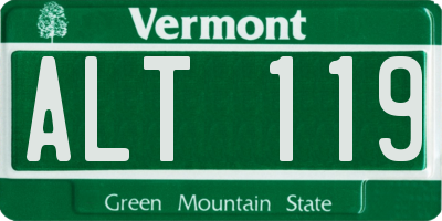 VT license plate ALT119