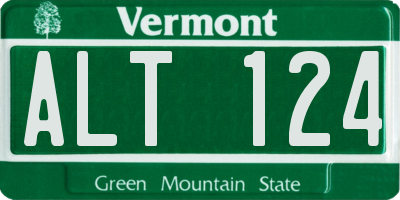 VT license plate ALT124