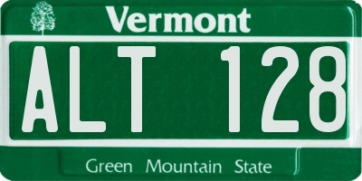 VT license plate ALT128