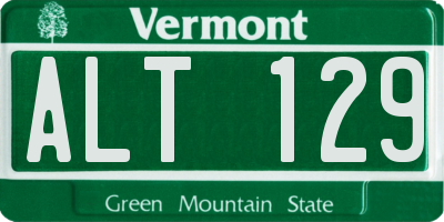 VT license plate ALT129